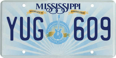 MS license plate YUG609