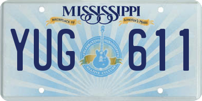MS license plate YUG611