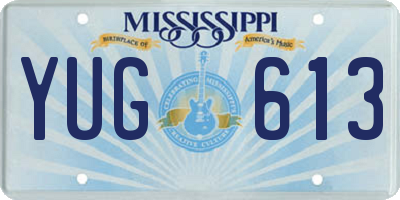 MS license plate YUG613
