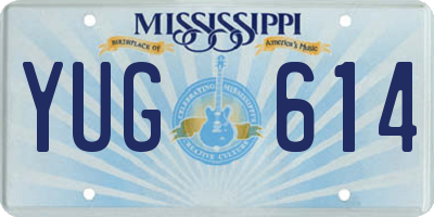 MS license plate YUG614