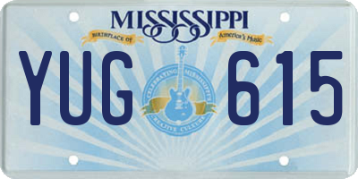 MS license plate YUG615