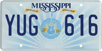 MS license plate YUG616