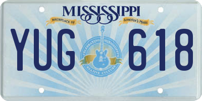 MS license plate YUG618