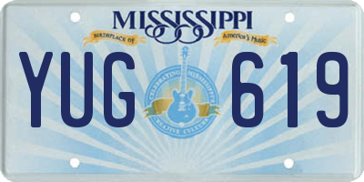 MS license plate YUG619