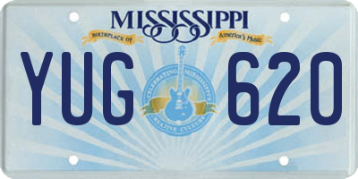 MS license plate YUG620