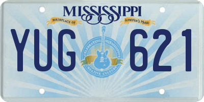 MS license plate YUG621