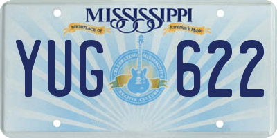 MS license plate YUG622