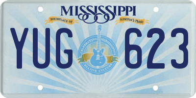 MS license plate YUG623