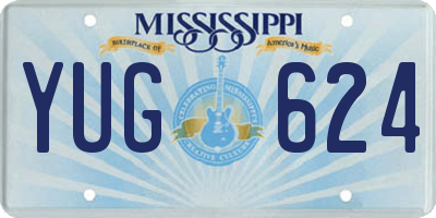 MS license plate YUG624