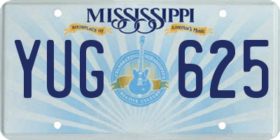 MS license plate YUG625