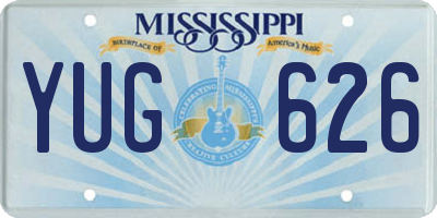 MS license plate YUG626