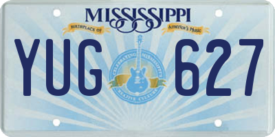 MS license plate YUG627