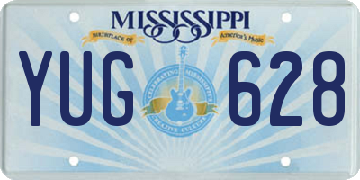 MS license plate YUG628