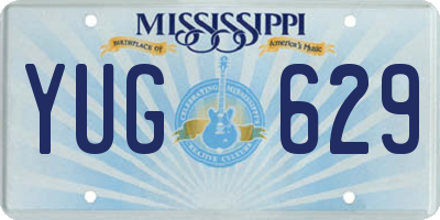 MS license plate YUG629