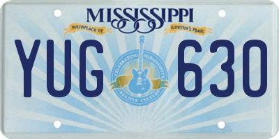 MS license plate YUG630