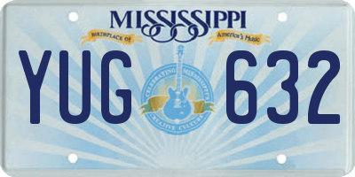 MS license plate YUG632