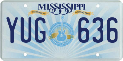 MS license plate YUG636