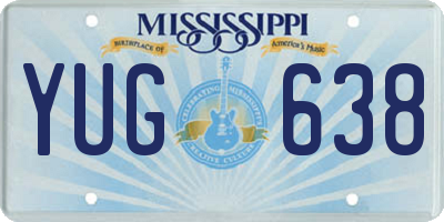 MS license plate YUG638