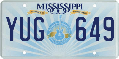 MS license plate YUG649