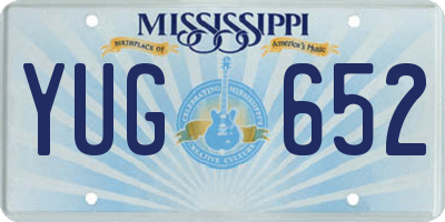 MS license plate YUG652