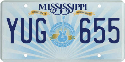 MS license plate YUG655