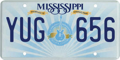 MS license plate YUG656