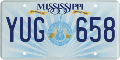 MS license plate YUG658