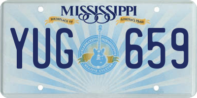 MS license plate YUG659