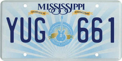 MS license plate YUG661