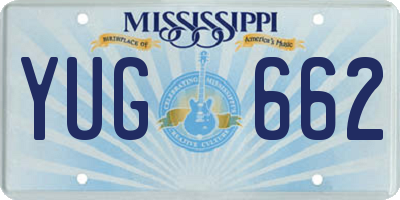 MS license plate YUG662