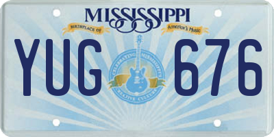 MS license plate YUG676