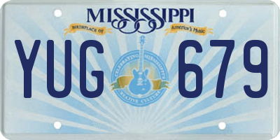 MS license plate YUG679
