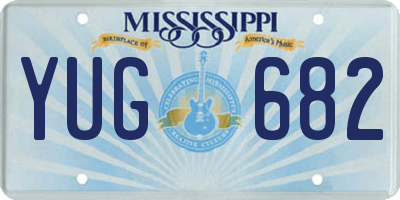 MS license plate YUG682
