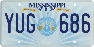 MS license plate YUG686