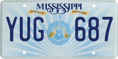 MS license plate YUG687