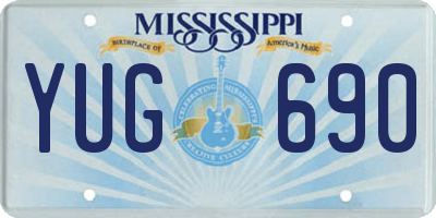 MS license plate YUG690