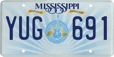 MS license plate YUG691