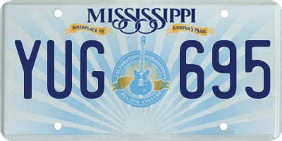 MS license plate YUG695