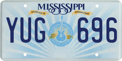 MS license plate YUG696
