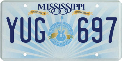 MS license plate YUG697
