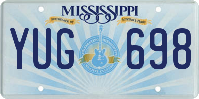 MS license plate YUG698