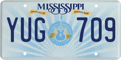 MS license plate YUG709