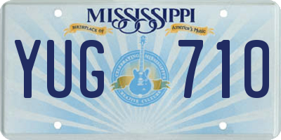 MS license plate YUG710