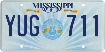 MS license plate YUG711