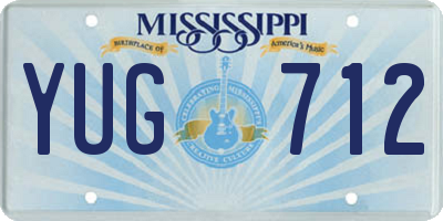 MS license plate YUG712