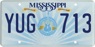 MS license plate YUG713