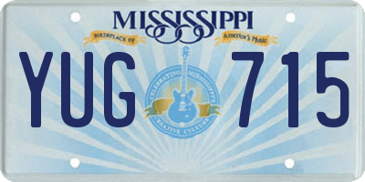 MS license plate YUG715