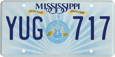 MS license plate YUG717