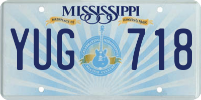 MS license plate YUG718