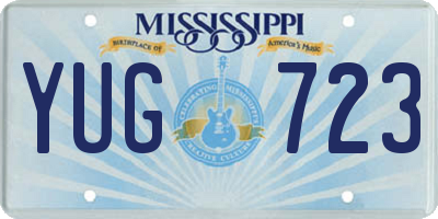 MS license plate YUG723